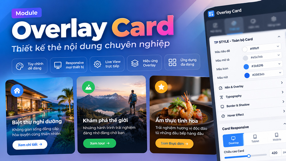 Module overlay card trên tapato