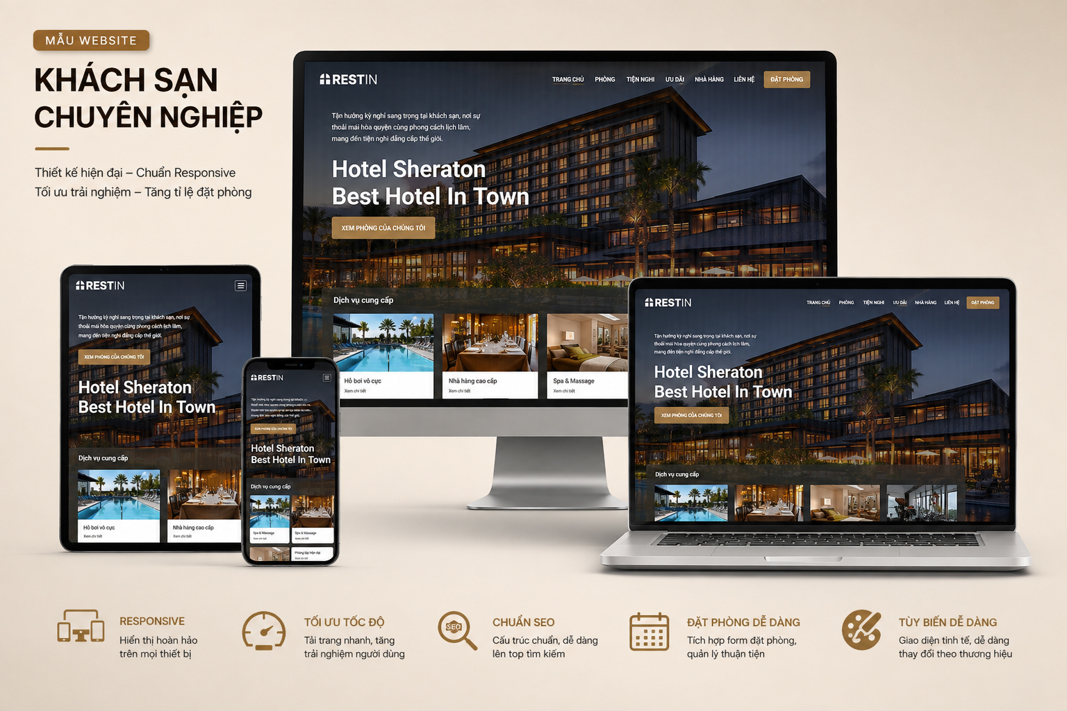 Mẫu website về khách sạn cao cấp