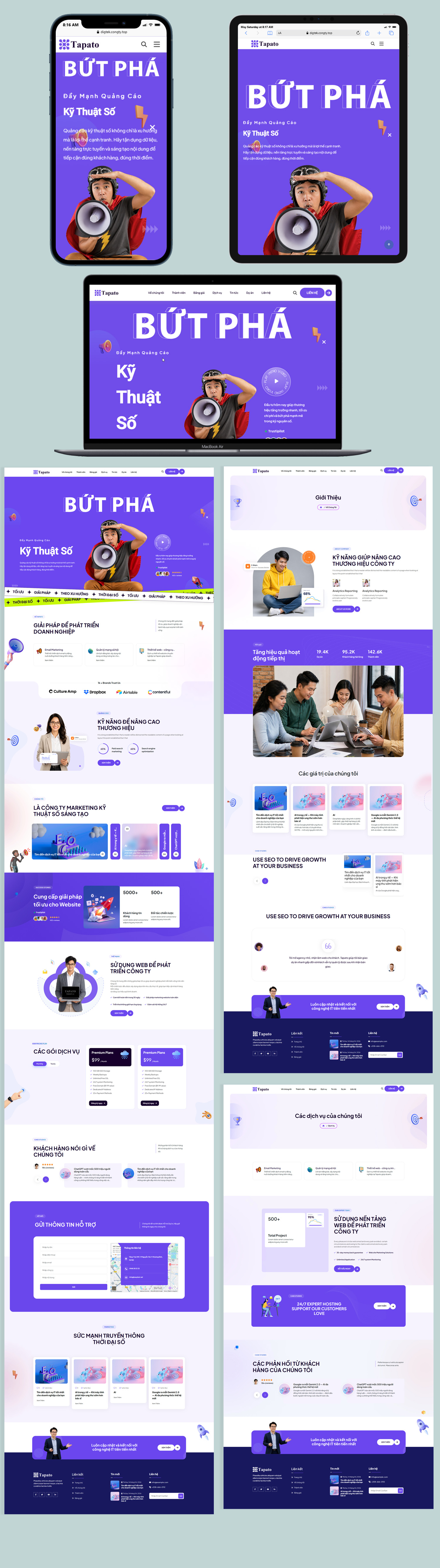 Mẫu web công ty truyền thông