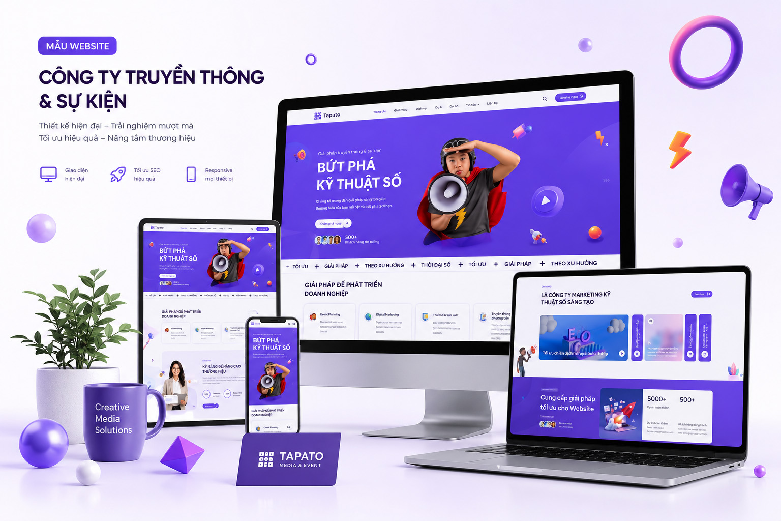 mẫu website công ty truyền thông