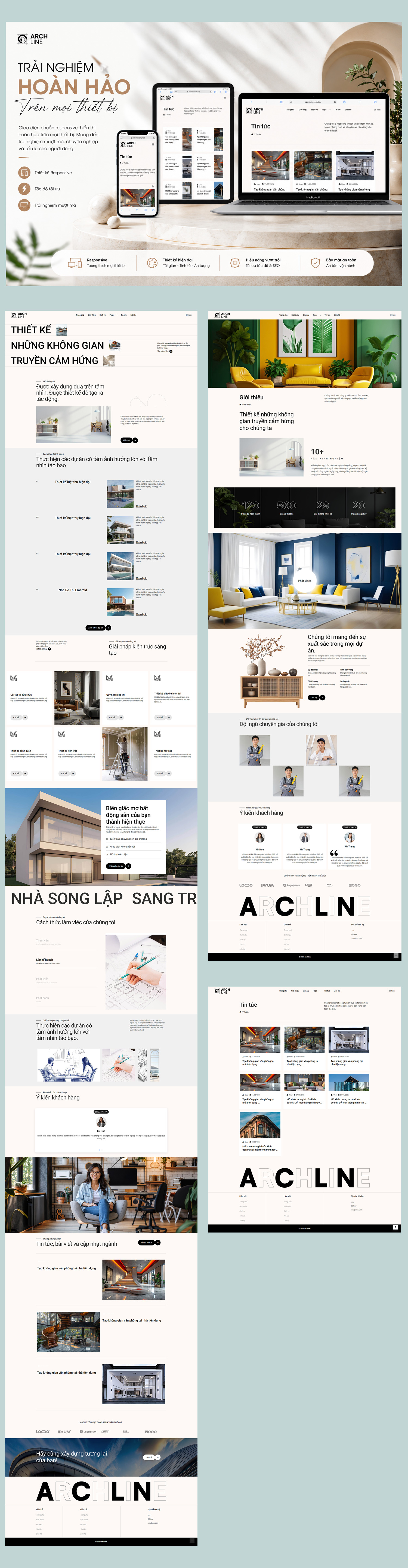 Mẫu website công ty xây dựng đẹp mất ấn tượng