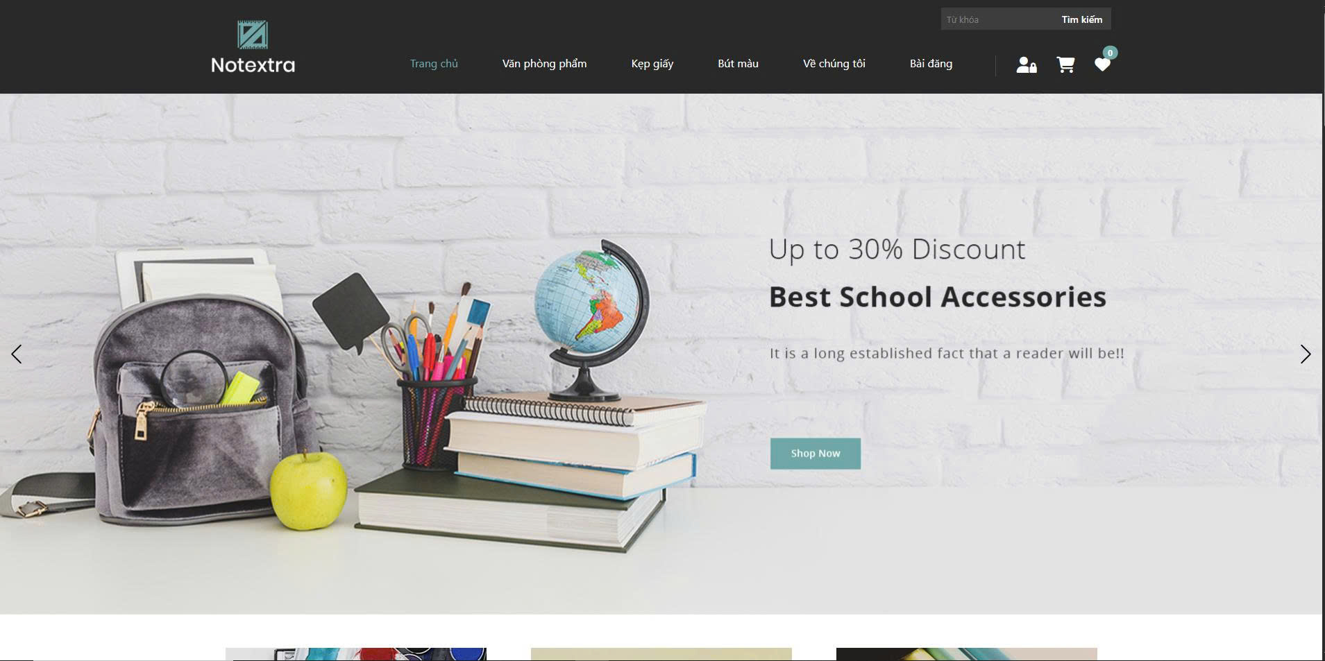 Mẫu Website Cửa Hàng Bút Màu & Dụng Cụ Tô Màu