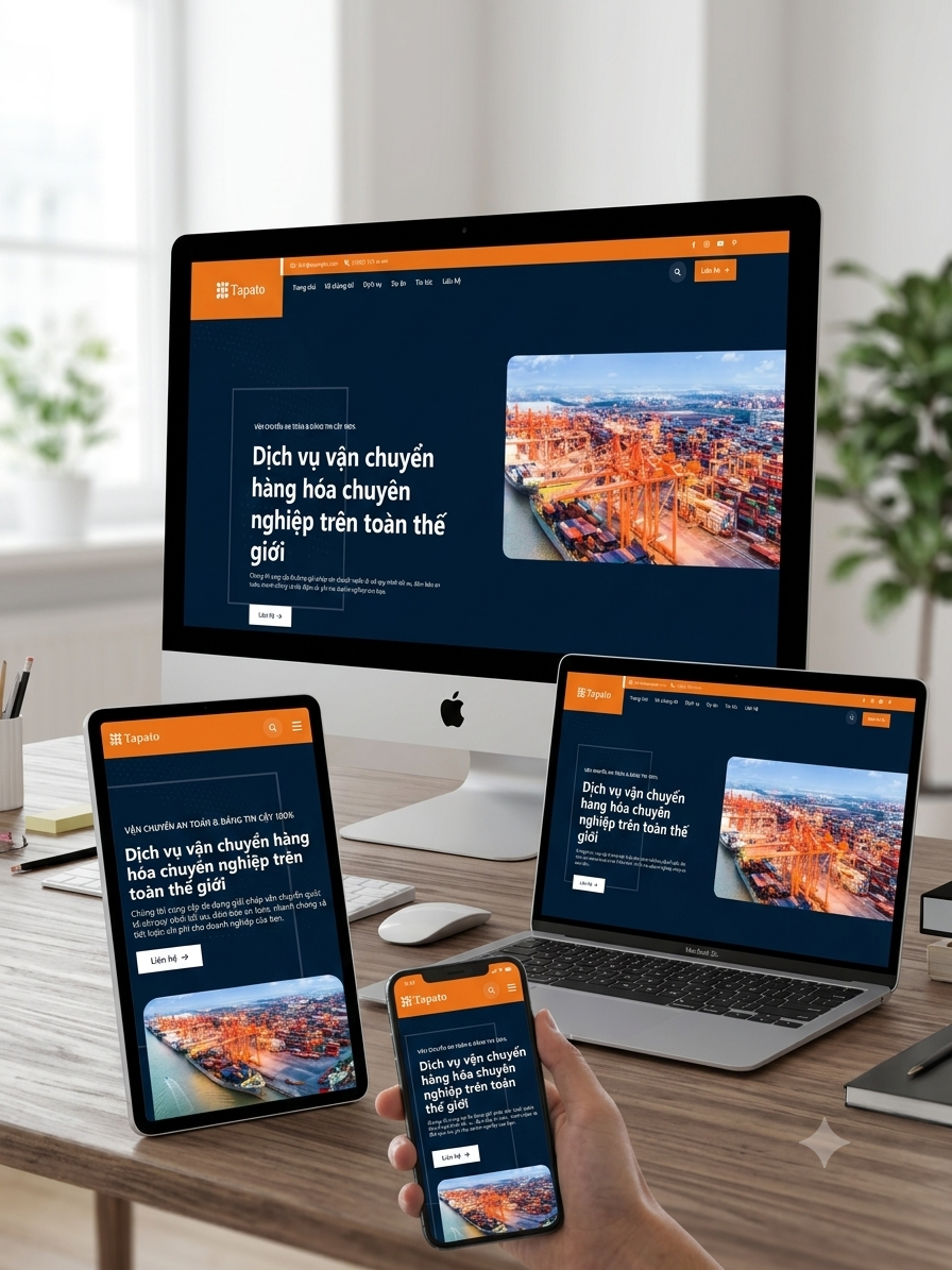 Mẫu website về lĩnh vực vận chuyển